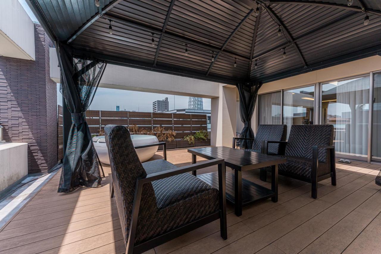Ferienwohnung Oshiage Sky View Terrace Penthouse Präfektur Tokio Exterior foto