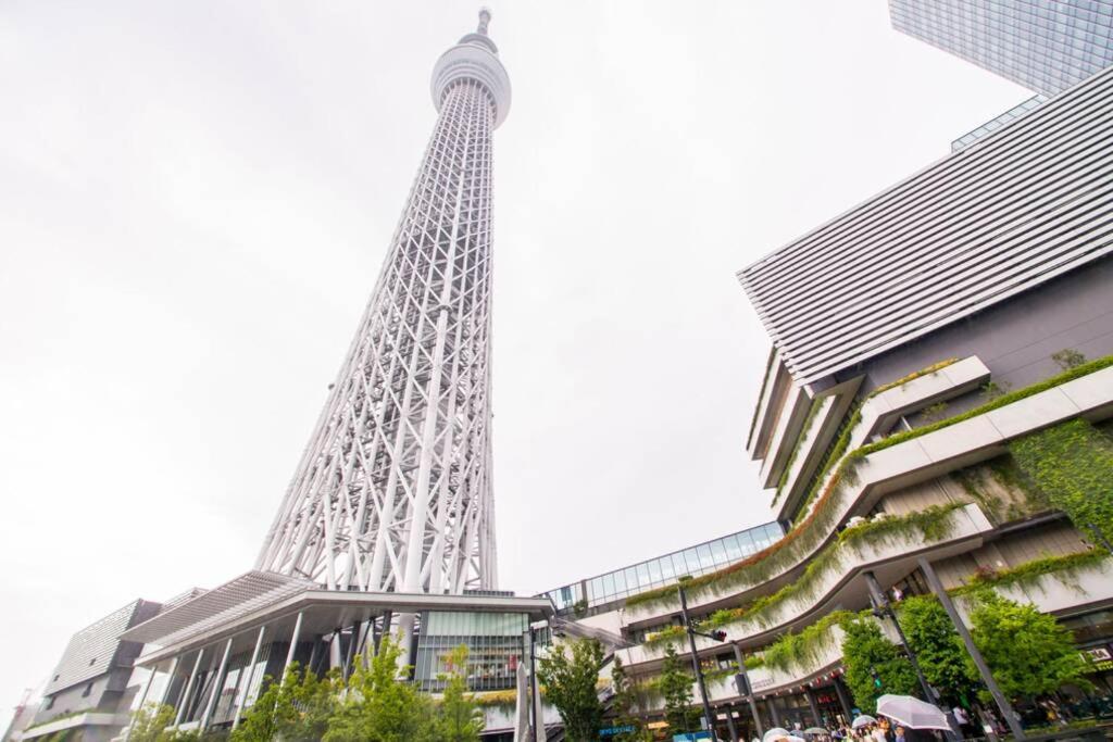 Ferienwohnung Oshiage Sky View Terrace Penthouse Präfektur Tokio Exterior foto