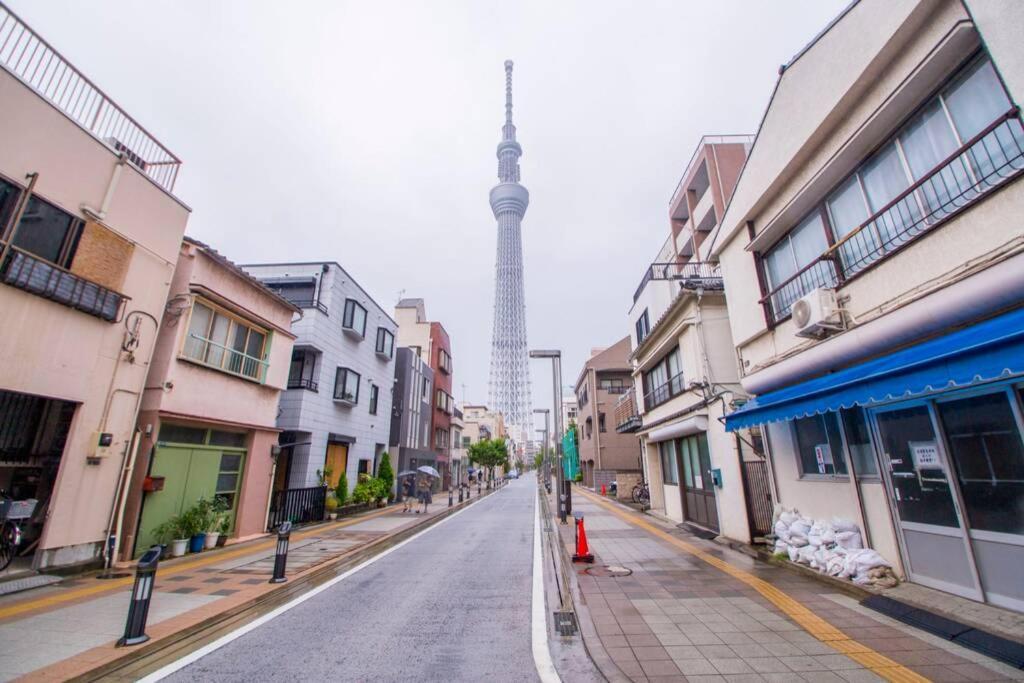 Ferienwohnung Oshiage Sky View Terrace Penthouse Präfektur Tokio Exterior foto